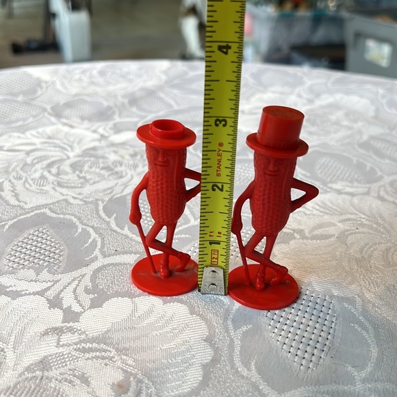 Vintage 1950's Mr.Peanut Salt & Pepper Shakers Planters plastic - Picture 5 of 6